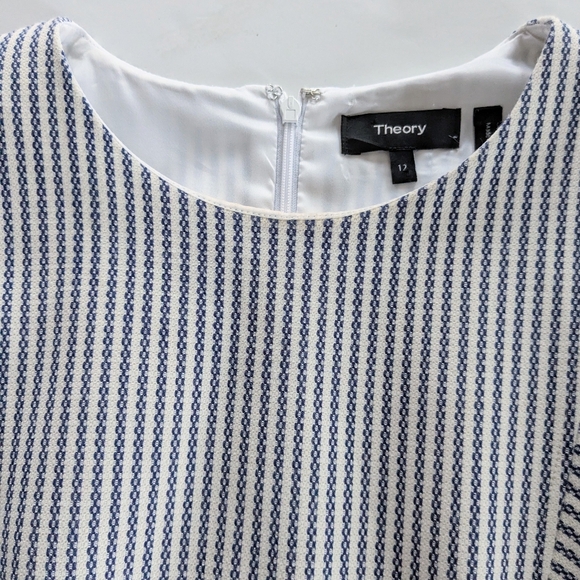 Theory Helaina A Line Dress in Sayre Stripe Size 12 - Picture 4 of 11